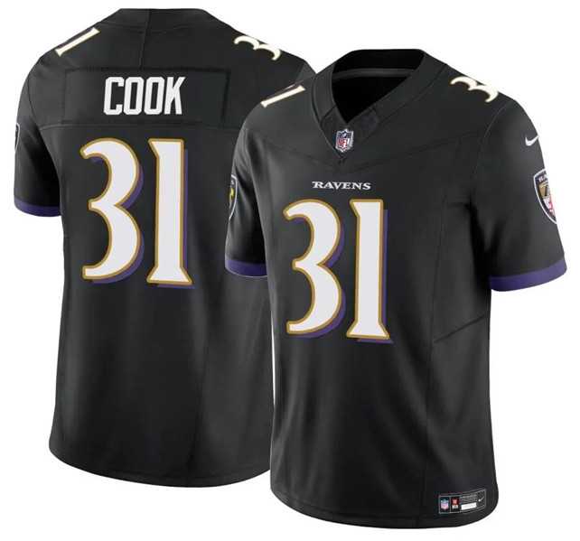 Youth Baltimore Ravens #31 Dalvin Cook Black 2024 F.U.S.E. Stitched Jersey Dzhi